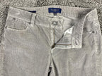 Talbots Curvy Fit Corduroy Pants Women’s Petite Gray Stretch Straight Leg Sz 4P