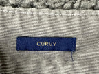 Talbots Curvy Fit Corduroy Pants Women’s Petite Gray Stretch Straight Leg Sz 4P