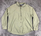 Northwest Territory Mens XL Green Cotton Flannel Shirt Long Sleeve Button Down