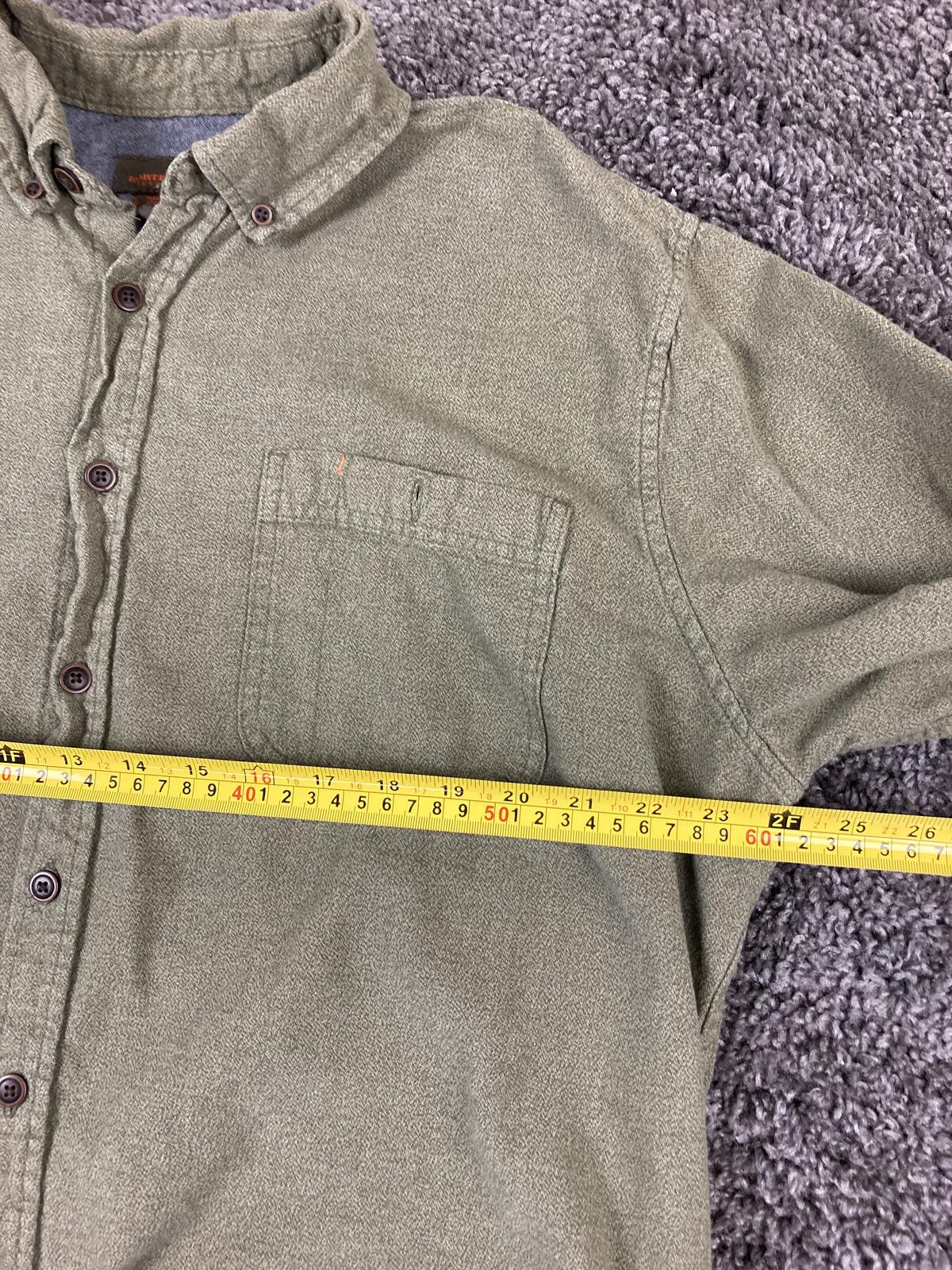 Northwest Territory Mens XL Green Cotton Flannel Shirt Long Sleeve Button Down