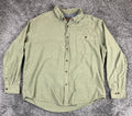 Northwest Territory Mens XL Green Cotton Flannel Shirt Long Sleeve Button Down