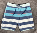 Vintage Quiksilver Board Shorts Mens Gray Red Square Logo Y2K Surf Trunks Sz 33