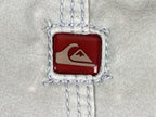 Vintage Quiksilver Board Shorts Mens Gray Red Square Logo Y2K Surf Trunks Sz 33