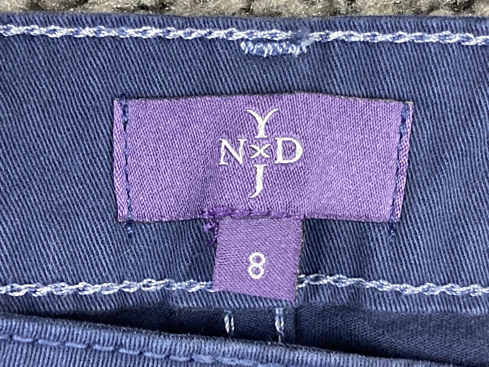 NYDJ Straight Leg Jeans Womens Blue Lift Tuck Stretch Denim Size 8