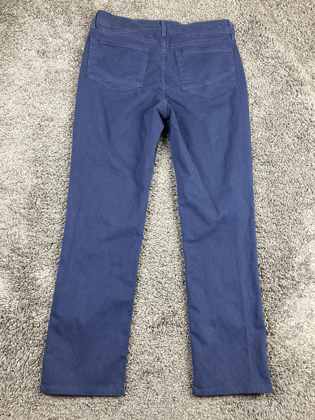 NYDJ Straight Leg Jeans Womens Blue Lift Tuck Stretch Denim Size 8