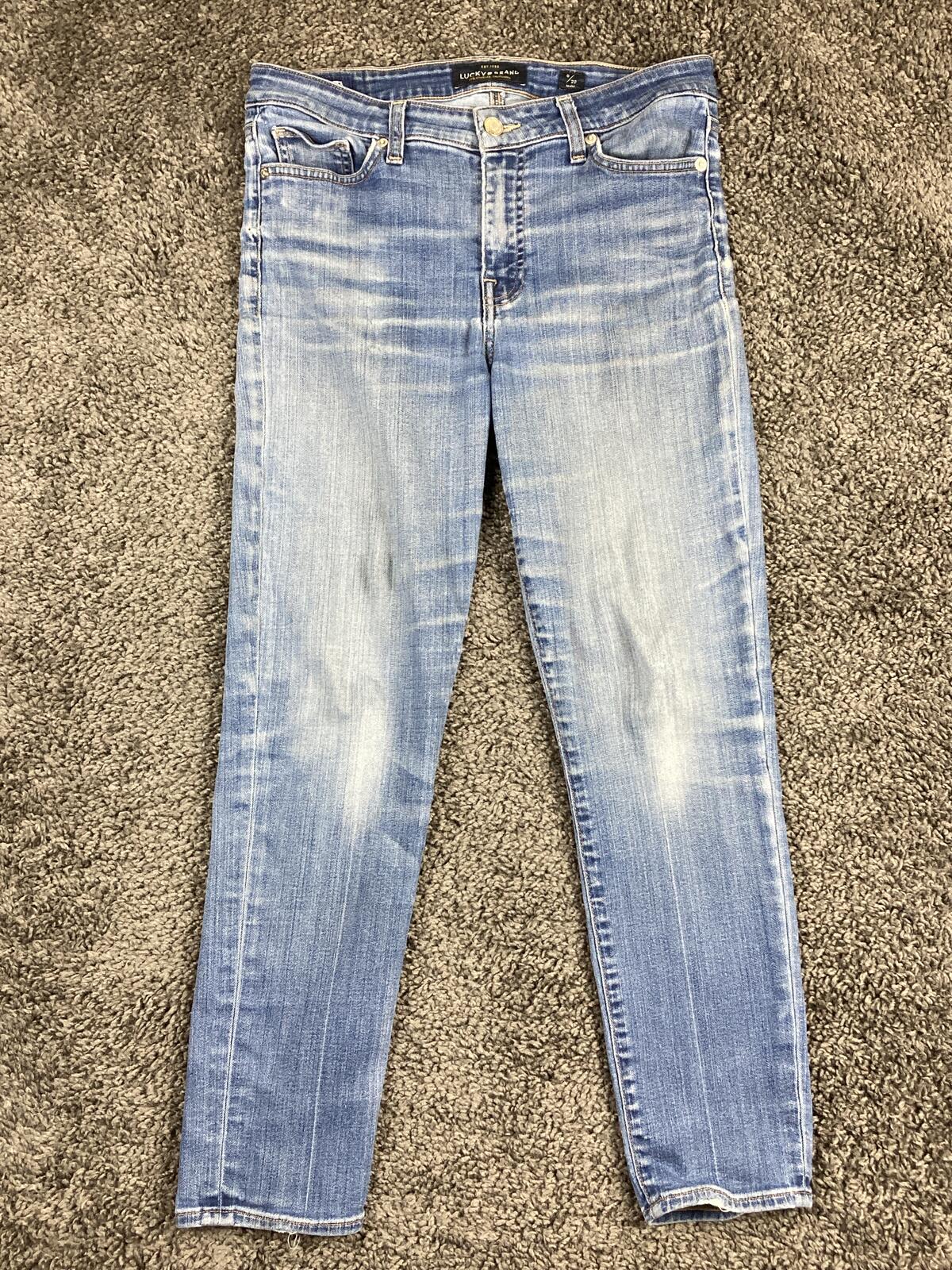 Lucky Brand Hayden Skinny Jeans Womens Blue Medium Wash Ankle Stretch Denim 8/29