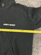 Lonely Ghost Hoodie It's Cool To Care Graphic Unisex Black Sz 2XL