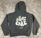 Lonely Ghost Hoodie It's Cool To Care Graphic Unisex Black Sz 2XL