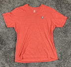 Psycho Bunny Men's V-Neck Tee Heather Red Pima Cotton Embroidered Logo Sz Size 4