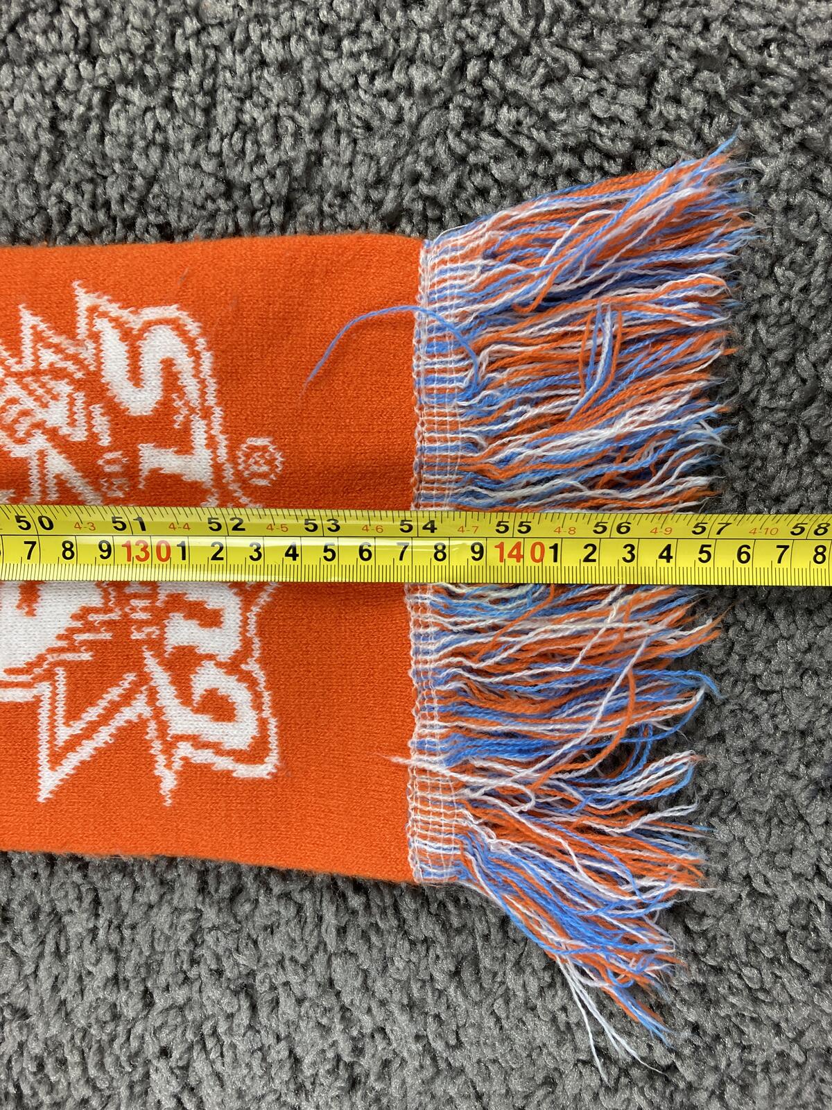 San Diego Gulls Hockey Scarf Orange Blue Black Knit Fringe AHL 57"x6.5"