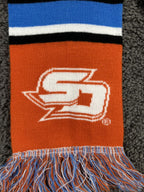 San Diego Gulls Hockey Scarf Orange Blue Black Knit Fringe AHL 57"x6.5"