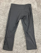 Lululemon Wunder Under High-Rise Crop Leggings Black Velvet Bow Detail Size 6
