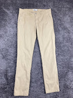NN07 Marco Slim Fit Chinos Mens Khaki Tessuti di Sondrio Italian Twill Sz 33x32