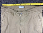 NN07 Marco Slim Fit Chinos Mens Khaki Tessuti di Sondrio Italian Twill Sz 33x32