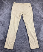 NN07 Marco Slim Fit Chinos Mens Khaki Tessuti di Sondrio Italian Twill Sz 33x32