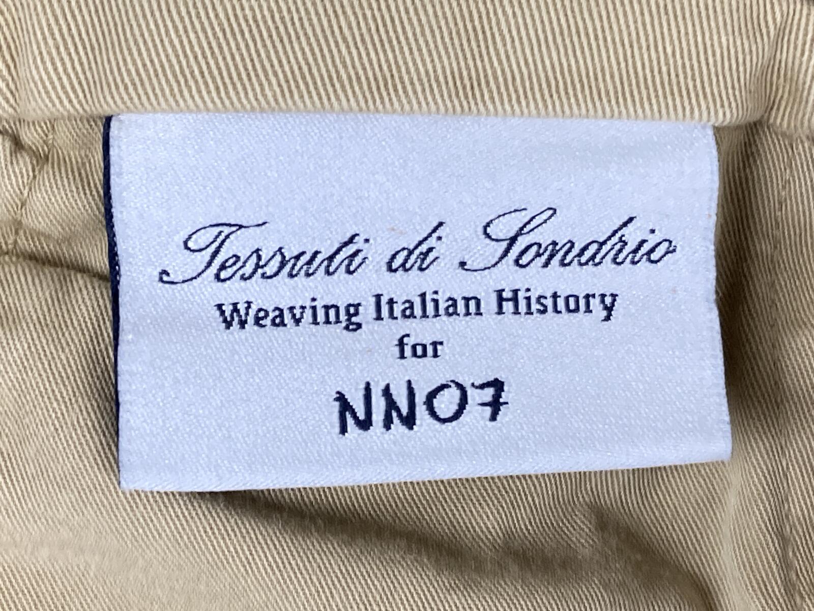 NN07 Marco Slim Fit Chinos Mens Khaki Tessuti di Sondrio Italian Twill Sz 33x32