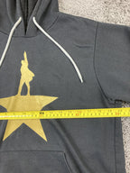 Hamilton Broadway Musical Gold Star Hoodie Black Pullover Unisex Sz Medium