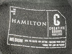 Hamilton Broadway Musical Gold Star Hoodie Black Pullover Unisex Sz Medium