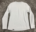 Lululemon Men’s Surge Warm White Long Sleeve Running Shirt  Zip Pocket  Size M