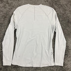 Lululemon Men’s Surge Warm White Long Sleeve Running Shirt  Zip Pocket  Size M
