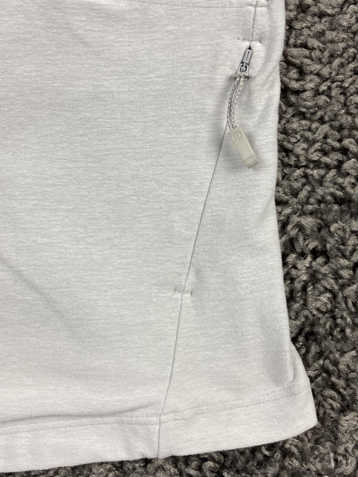 Lululemon Men’s Surge Warm White Long Sleeve Running Shirt  Zip Pocket  Size M