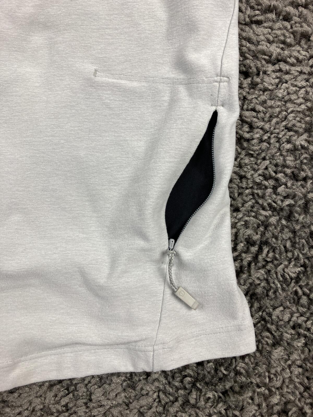 Lululemon Men’s Surge Warm White Long Sleeve Running Shirt  Zip Pocket  Size M