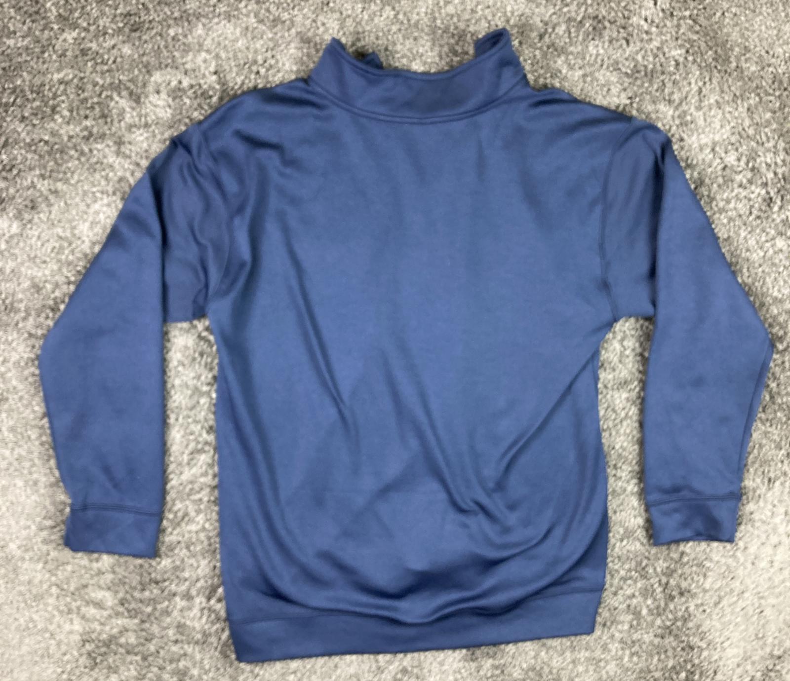 Men’s Seagram’s Vodka 1/4 Zip Pullover Large Blue Gildan Performance