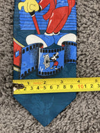 Vintage Mickey Unlimited Disney Men's Necktie Mickey Mouse Film Strip Teal Blue