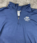 Men’s Seagram’s Vodka 1/4 Zip Pullover Large Blue Gildan Performance