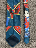Vintage Mickey Unlimited Disney Men's Necktie Mickey Mouse Film Strip Teal Blue