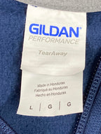 Men’s Seagram’s Vodka 1/4 Zip Pullover Large Blue Gildan Performance