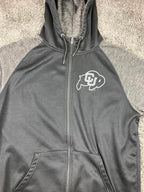 Colorado Buffaloes Colosseum Mens Size Large Black Pocketed Full Zip Hoodie