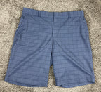 Nike Golf Dri-FIT Hybrid Plaid Shorts Mens Obsidian Blue 10.5" Inseam Sz 36