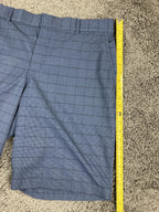 Nike Golf Dri-FIT Hybrid Plaid Shorts Mens Obsidian Blue 10.5" Inseam Sz 36