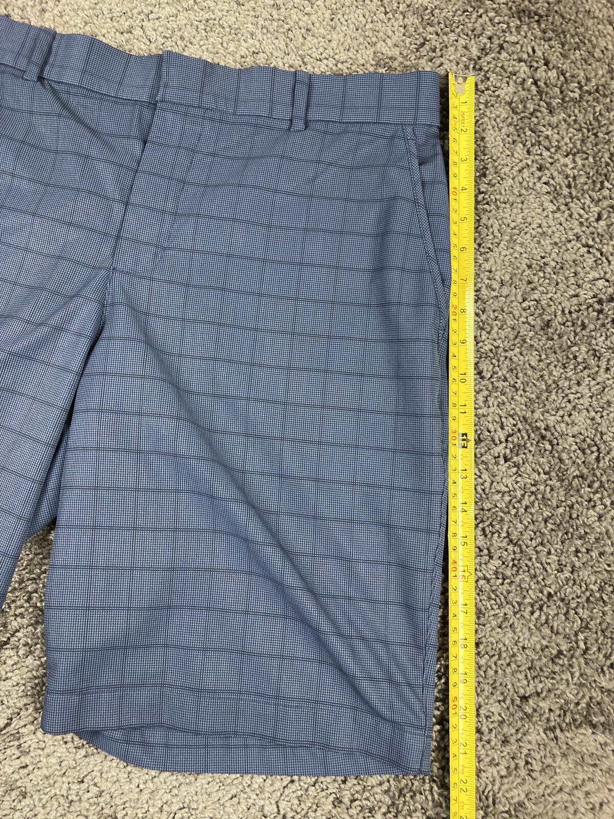Nike Golf Dri-FIT Hybrid Plaid Shorts Mens Obsidian Blue 10.5" Inseam Sz 36