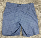 Nike Golf Dri-FIT Hybrid Plaid Shorts Mens Obsidian Blue 10.5" Inseam Sz 36