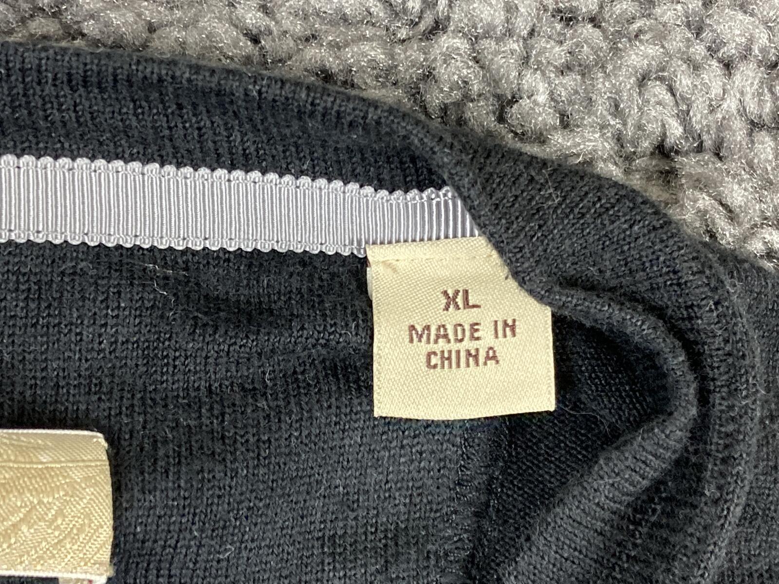 Tommy Bahama Sweater V-neck Men's Black Supima Cotton Pullover Sz XL