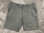 O'Neill Reserve Hybrid Heather Shorts Men Black Gray Chino Walkshorts 9" Sz 38