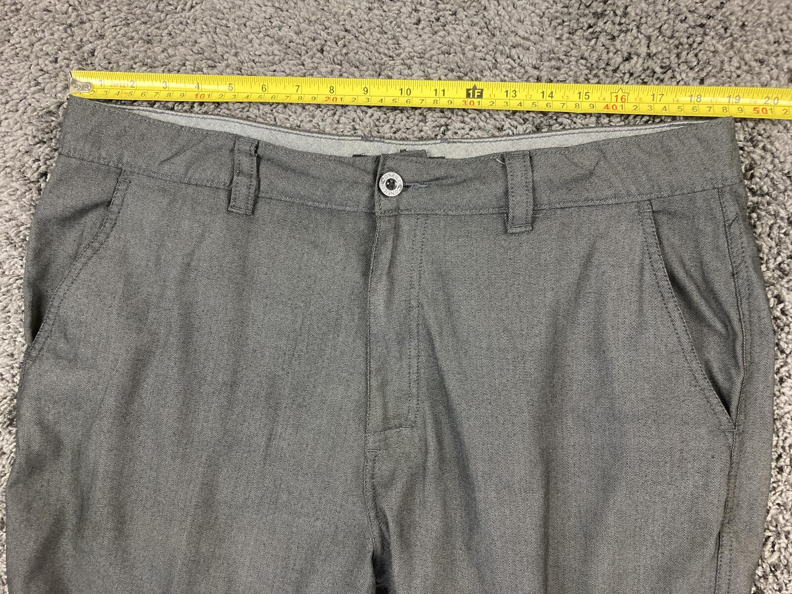 O'Neill Reserve Hybrid Heather Shorts Men Black Gray Chino Walkshorts 9" Sz 38