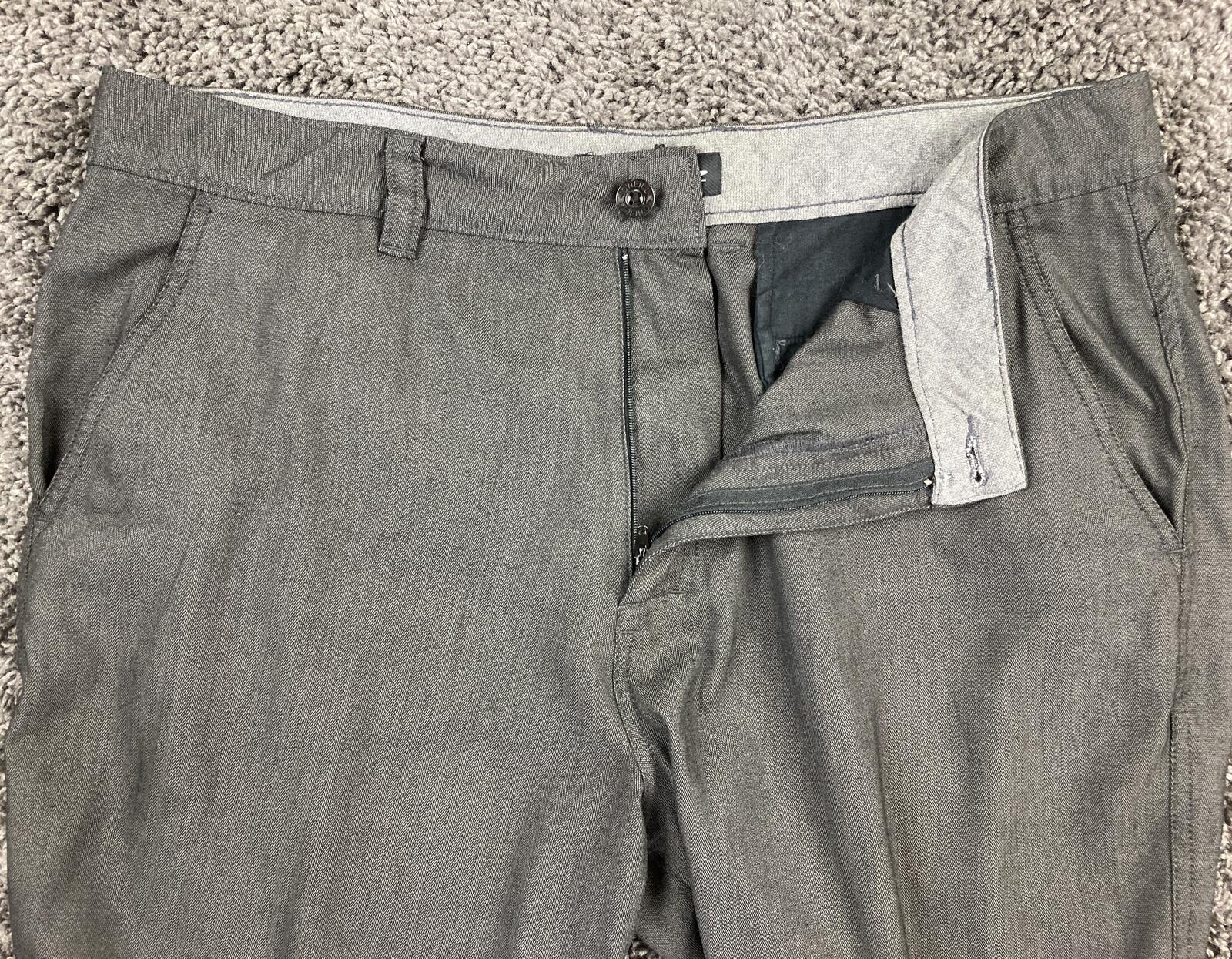 O'Neill Reserve Hybrid Heather Shorts Men Black Gray Chino Walkshorts 9" Sz 38