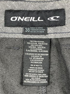 O'Neill Reserve Hybrid Heather Shorts Men Black Gray Chino Walkshorts 9" Sz 38