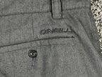 O'Neill Reserve Hybrid Heather Shorts Men Black Gray Chino Walkshorts 9" Sz 38