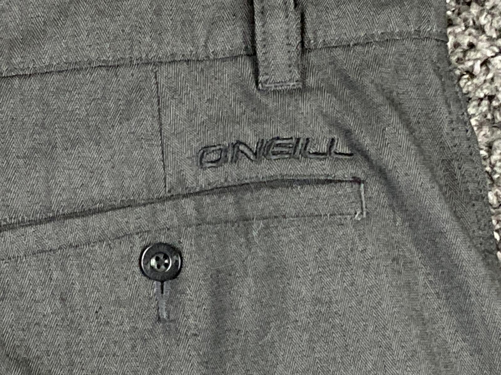 O'Neill Reserve Hybrid Heather Shorts Men Black Gray Chino Walkshorts 9" Sz 38
