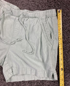 Briggs Linen Blend Drawstring Shorts Women's Mint Green Size M