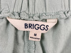 Briggs Linen Blend Drawstring Shorts Women's Mint Green Size M