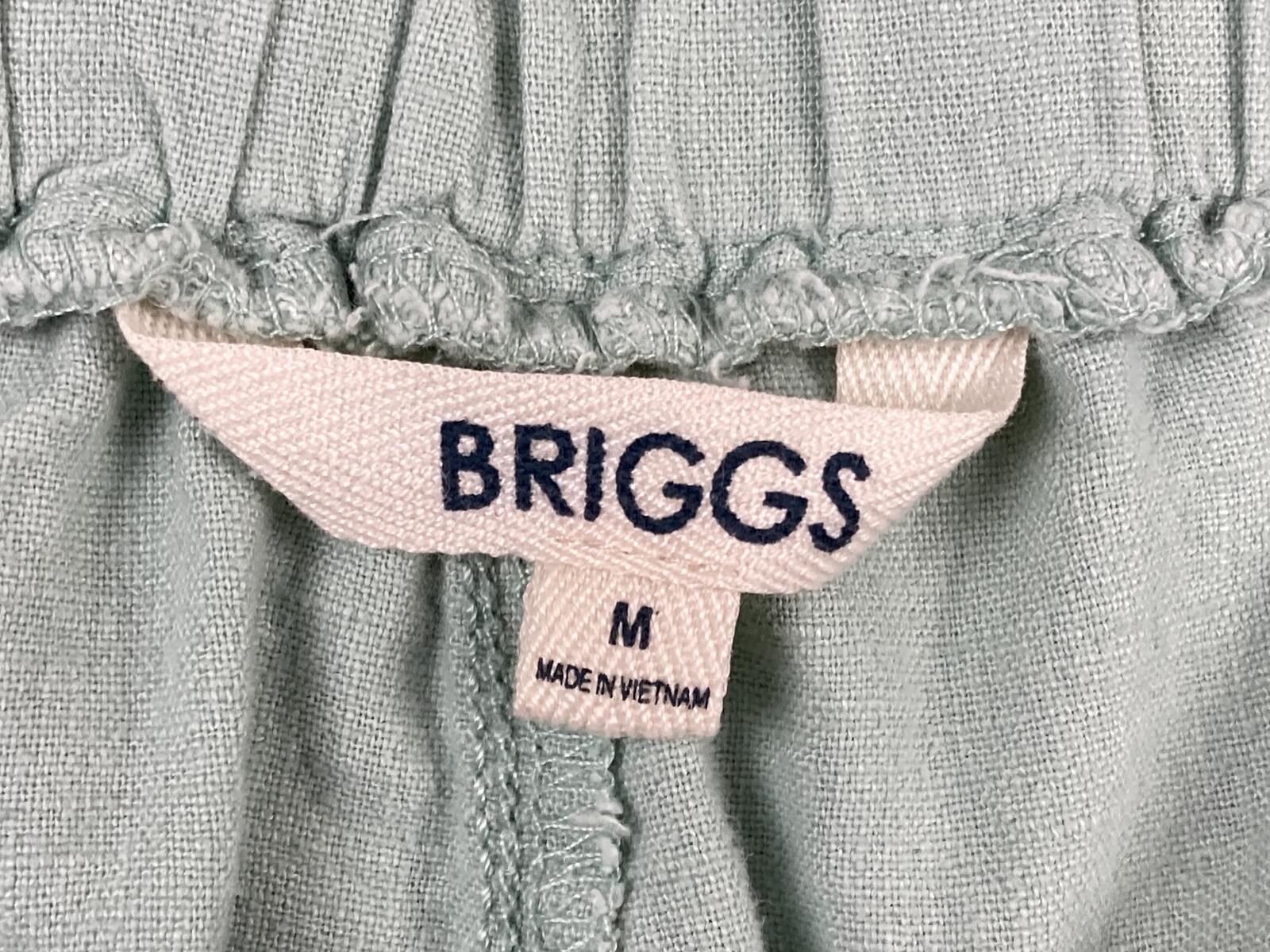 Briggs Linen Blend Drawstring Shorts Women's Mint Green Size M