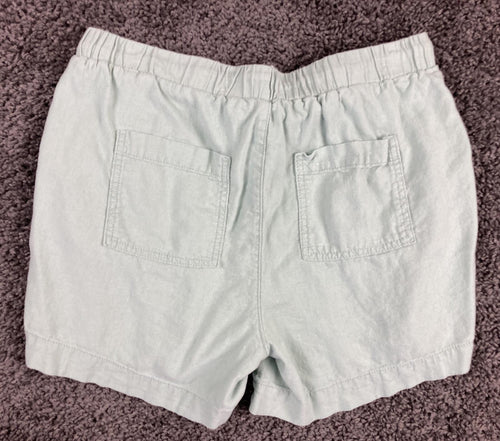 Briggs Linen Blend Drawstring Shorts Women's Mint Green Size M