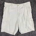 Tommy Bahama Relax Men’s Cargo Shorts White Ivory Cotton Utility Hiking 9" Sz 36