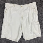 Tommy Bahama Relax Men’s Cargo Shorts White Ivory Cotton Utility Hiking 9" Sz 36