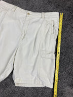 Tommy Bahama Relax Men’s Cargo Shorts White Ivory Cotton Utility Hiking 9" Sz 36
